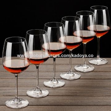 Export clear China extra long stem wine glasses