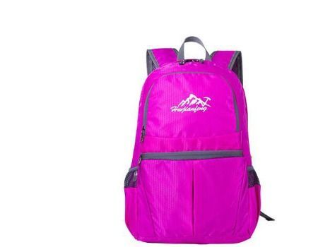 pink camping backpack
