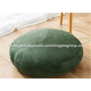 SHAGGY Floor Cushion EXTRA LARGE Size Flat Floor Pillow Round Mat Shaggy  Fluffy Pillow Pillow for Seating on Floor Teepee, Futon 