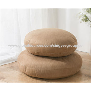 SHAGGY Floor Cushion EXTRA LARGE Size Flat Floor Pillow Round Mat Shaggy  Fluffy Pillow Pillow for Seating on Floor Teepee, Futon 