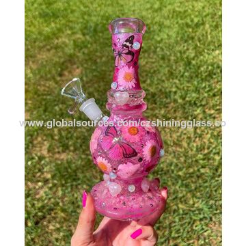 Flower Beaker Pipe Glass Water Pipe Girly Pipe Glass Smoking Pipe