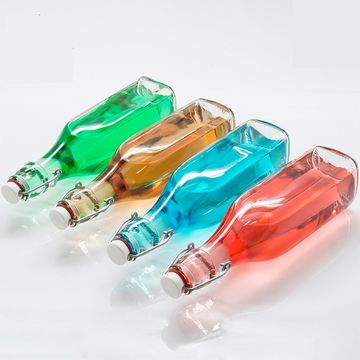 Transparent Glass Bottles Cork Stopper  Square Glass Bottles Spice Storage  - 2 50ml - Aliexpress