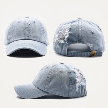 American Football Vintage Baseball Cap Embroidered Cotton Adjustable Distressed Dad Hat