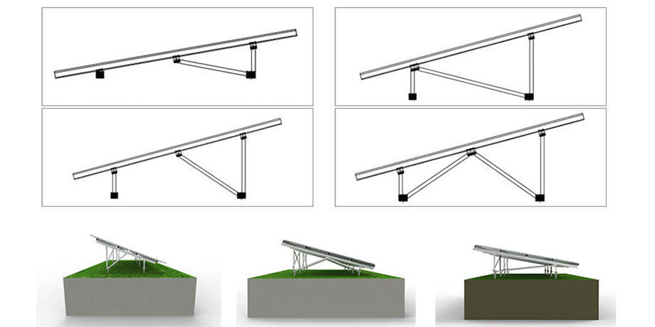 China Ground Solar Farm Pv Panel Ground Mounting Structure Frame ...