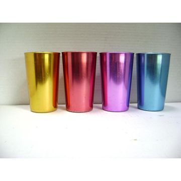 Set of 4 Vintage Aluminum Tumblers 