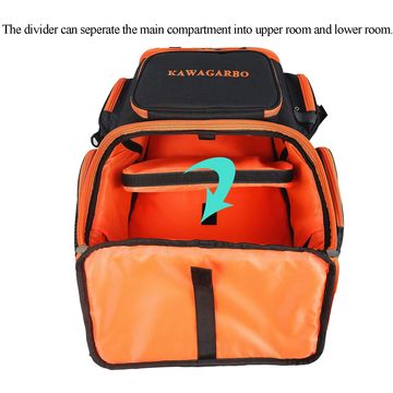 Fishing Tackle Backpack with Bait Cooler Bag Storage Waterproof Outdoor  Hiking