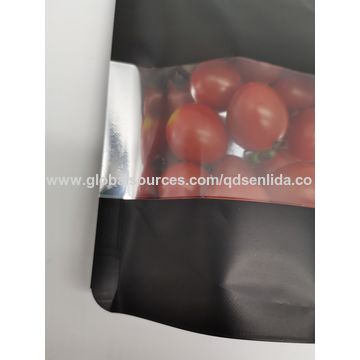 Food Safe Bags with Die Cut Handle and Window, Plastic Zipper Bags for  Snacks