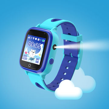 Reloj inteligente 4G IP67 impermeable para niños, reloj GPS LBS Tracker  muñeca reloj inteligente para niños 1.3 pantalla táctil con linterna SOS