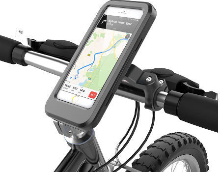 For iphone KG Waterproof Motocycle Bike GPS SAT NAV Leather Case Mount Holder