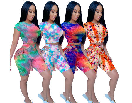 Buy Wholesale China Fashion Ladies Tie-dye Hollow Hollow Strips Casual  Two-piece Hot Push Summer Dress For Women & Two Piece Set Women Clothing at  USD  | Global Sources