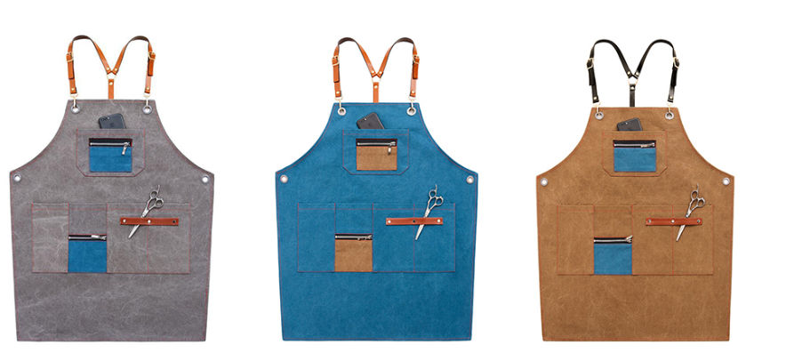 Jean Aprons for Men，Denim Apron for Hair Stylist Craftsmen with T... Jeanerlor 