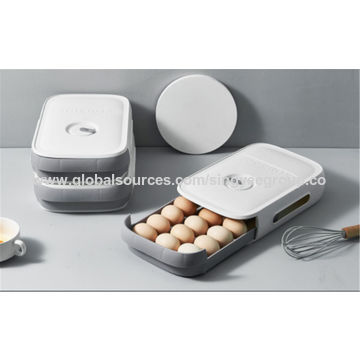 Refrigerator Egg Tray, 40 Grids/2 Layers Refrigerator Egg Holder, Refrigerator  Egg Drawer, Refrigerator Fresh Egg Storage Box (1 Piece)