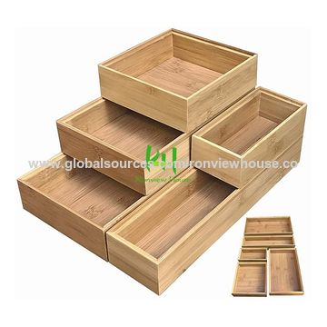 Buy Wholesale China Bamboo Drawer Organizer Storage Box Closet Drawer  Organizers Desktop Drawer & Bamboo Drawer Organizer at USD 6.5