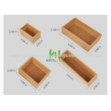 Buy Wholesale China Bamboo Drawer Organizer Storage Box Closet Drawer  Organizers Desktop Drawer & Bamboo Drawer Organizer at USD 6.5