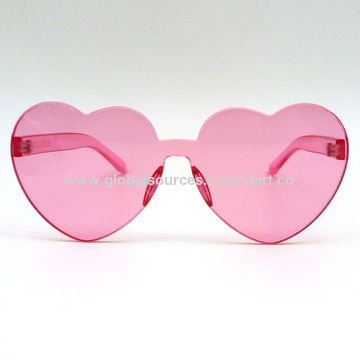 Buy Wholesale China Fashion Trend Heart Shape Unisex Party Sunglasses With  Plastic Frame, Uv 400 Protection Lens & Heart Shape Sunglasses at USD 0.5