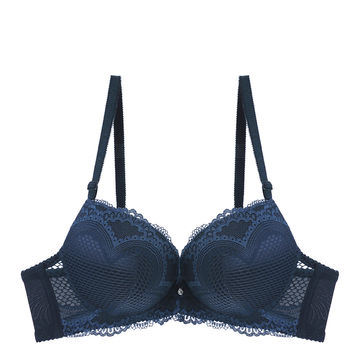 China Customized Solid Blue Color Push Up Wireless Bra Suppliers - Factory  Direct Wholesale - LEARDER