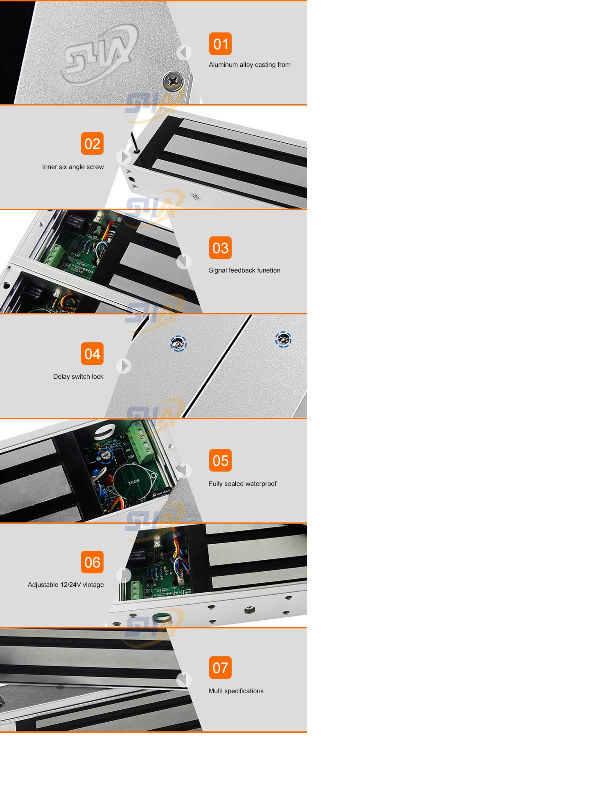 China 500kg Holding Force DC12V 1000Lbs Maglock Door Entry System For