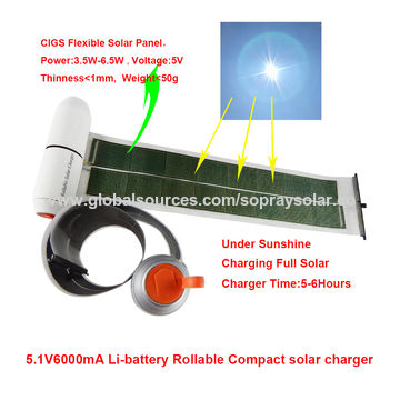 Buy Wholesale China 6000mah Solar Power Bank For Lenovo Champagne Ideapad  Laptop 12 For Iphone Rubber Cables & Solar Power Bank at USD 51