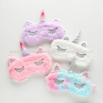 Grosir Masker Tidur Anak-anak Flanel Desain Kartun Hewan Lucu Lembut untuk Perjalanan