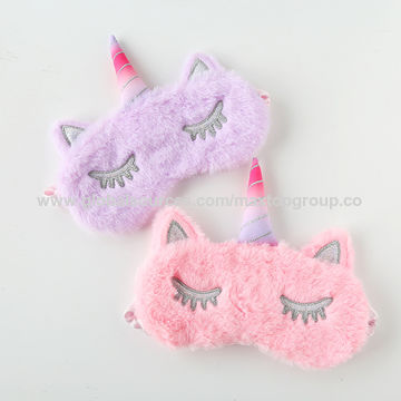 Grosir Masker Tidur Anak-anak Flanel Desain Kartun Hewan Lucu Lembut untuk Perjalanan