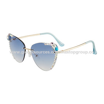 Sunglasses Women's Senior Sense Rimless Sunglasses Fashion UV Protection  Round Face Sunglasses Women Wholesale - China Sunglasses and Sun Glasses  price