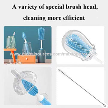 Bottle Brush Cleaner 5 Pack, Long Water Bottle and Straw Cleaning Brush,  Kitchen Wire Scrub Set for Washing Different Diameters and Sizes