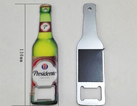 Beer Bottle Cap-Shaped Advertising Bottle Opener Keychain New H 