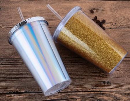 Buy Wholesale China Plastic Double Wall Tumbler Promotional Christmas  Double-layer Creative Glitter Cup With Straw Lids & Plastic Double Wall  Tumbler at USD 2.62