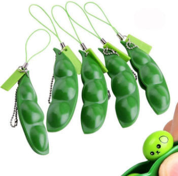 buysigo Pea Keychain Fidget Toys & Mini Dimple Bubble Toys Gift for Children and Adults Release Stress and Anxiety 