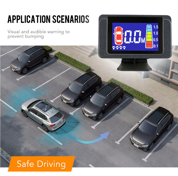 China Universal LED Display Car Reverse Ultrasonic 4 Parking Sensor ...