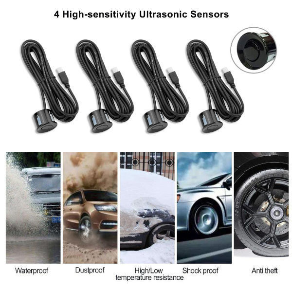 China Universal LED Display Car Reverse Ultrasonic 4 Parking Sensor