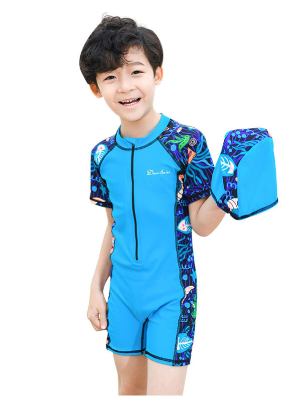 Swimwear Kids Swimsuits Boys Short Sleeve Diving Suit Zipper Boys Children  Swimsuit - Buy China Wholesale Boys' Swimwear $5.4