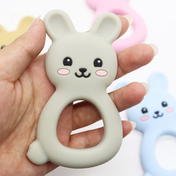 1Pc Baby Food Grade Silicone Teether Cute Rabbit Molar Toys Infant Teething  Accessories Solid Color Teether Newborn Chewing Gift - Realistic Reborn  Dolls for Sale