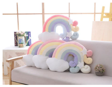 Rainbow sofa pillow plush cushion sleeping pillow cloud star home decoration