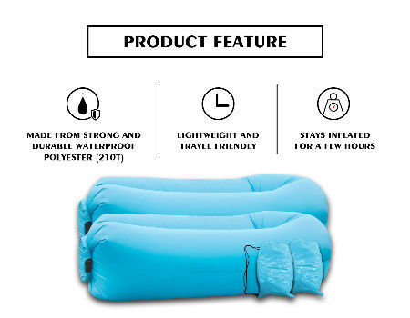 FULI Ultra-Light Inflatable Lounger air Sofa is an air Lounger for ...