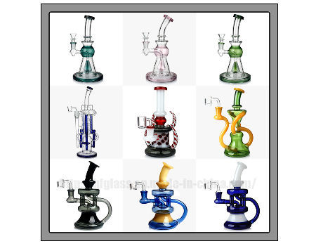 18mm Glass Hammer Bong Water Pipes With 6 Filter Tube Glass Oil