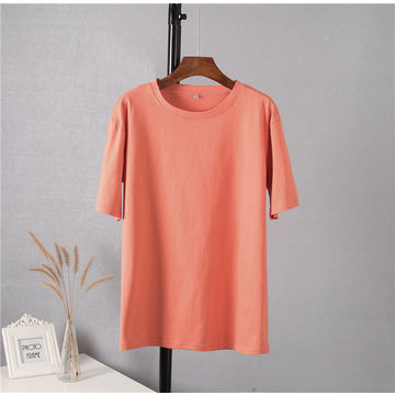Factory Direct High Quality China Wholesale Custom Cotton Polyester Casual  Plus Size Slim Fit Short Sleeve Solid Color Lady O-neck Women T-shirt $5.6  from Quanzhou Sunfull Imp.& Exp.Co.,ltd