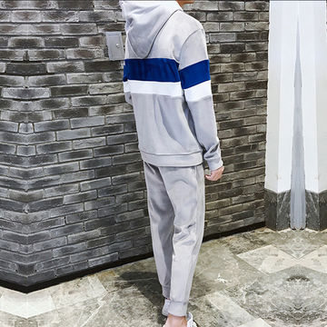 Men's Velour Tracksuit Casual Soft High-quality Suit 