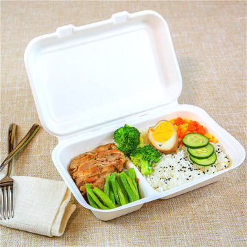 Lunch 4 Japanese Disposable Bento Box - China Take Away Food Containers  Corn and One Compartment Cornstarch Containers price