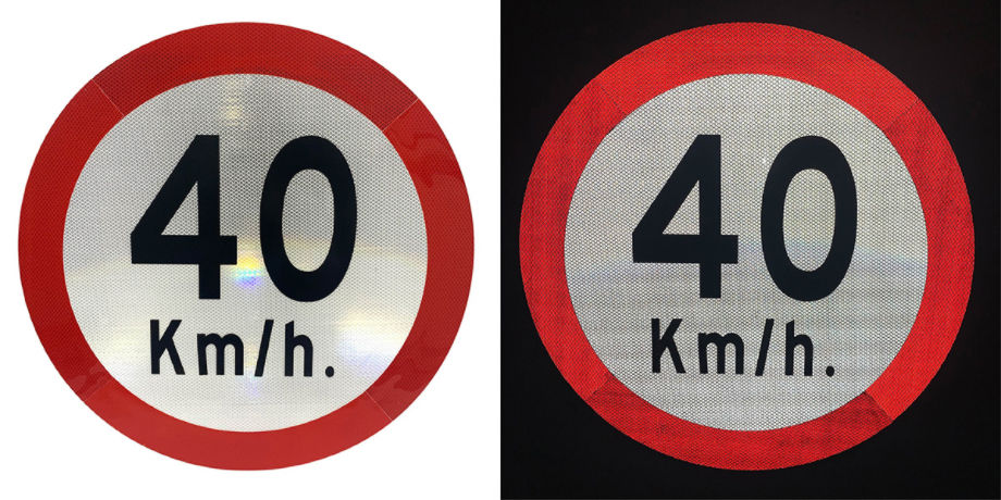 China 80KM speed limted traffic sign, Aluminum board with Micro ...