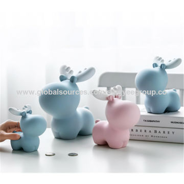 Celengan Rusa, Hadiah Ulang Tahun Kreatif, Wisuda, Pindah Rumah, Ornamen Resin, Dekorasi Ruang Tamu