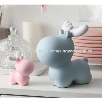 Celengan Rusa, Hadiah Ulang Tahun Kreatif, Wisuda, Pindah Rumah, Ornamen Resin, Dekorasi Ruang Tamu