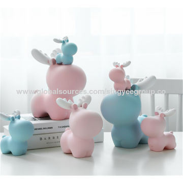 Celengan Rusa, Hadiah Ulang Tahun Kreatif, Wisuda, Pindah Rumah, Ornamen Resin, Dekorasi Ruang Tamu
