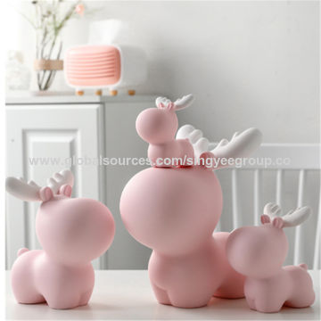 Celengan Rusa, Hadiah Ulang Tahun Kreatif, Wisuda, Pindah Rumah, Ornamen Resin, Dekorasi Ruang Tamu