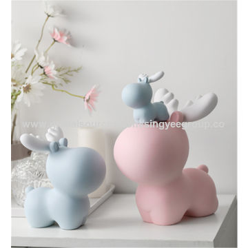 Celengan Rusa, Hadiah Ulang Tahun Kreatif, Wisuda, Pindah Rumah, Ornamen Resin, Dekorasi Ruang Tamu
