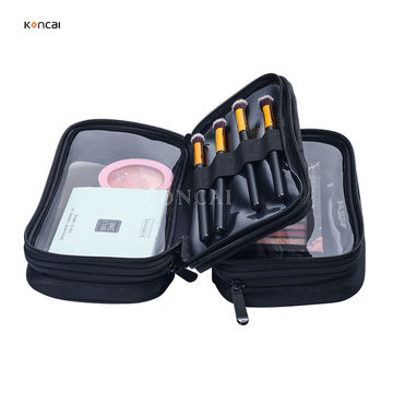 Makeup Brushes Organizer Bag, Portable Cosmetic Brush Pouch for Travel