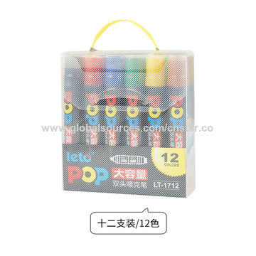 Buy Wholesale China Poster Markers, Dual Tip, 10 Mm And 17mm Writing Width,  12 Colors Available, Big Capacity Ink & Poster Marker at USD 0.986