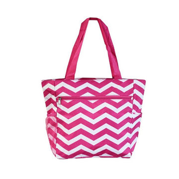 Vente en gros Sac fourre-tout en toile de coton avec poignée en cuir PU à motif rayé