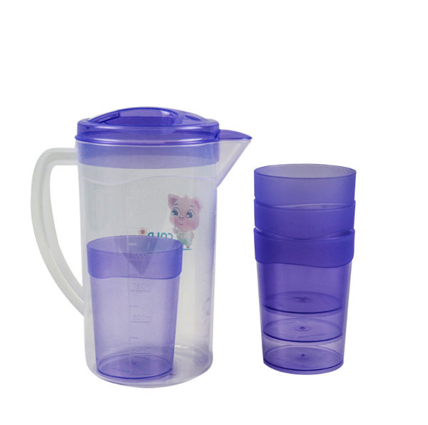 Buy Wholesale China Plastic Pitcher Plastic Cups Set Bpa-free 2l & Plastic  Pitcher at USD 1.31