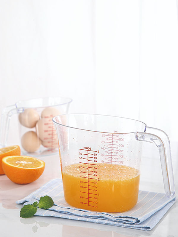 Tempered Glass Measuring Cup With Handle Grip For Liquid Ml And Oz  Measurements 